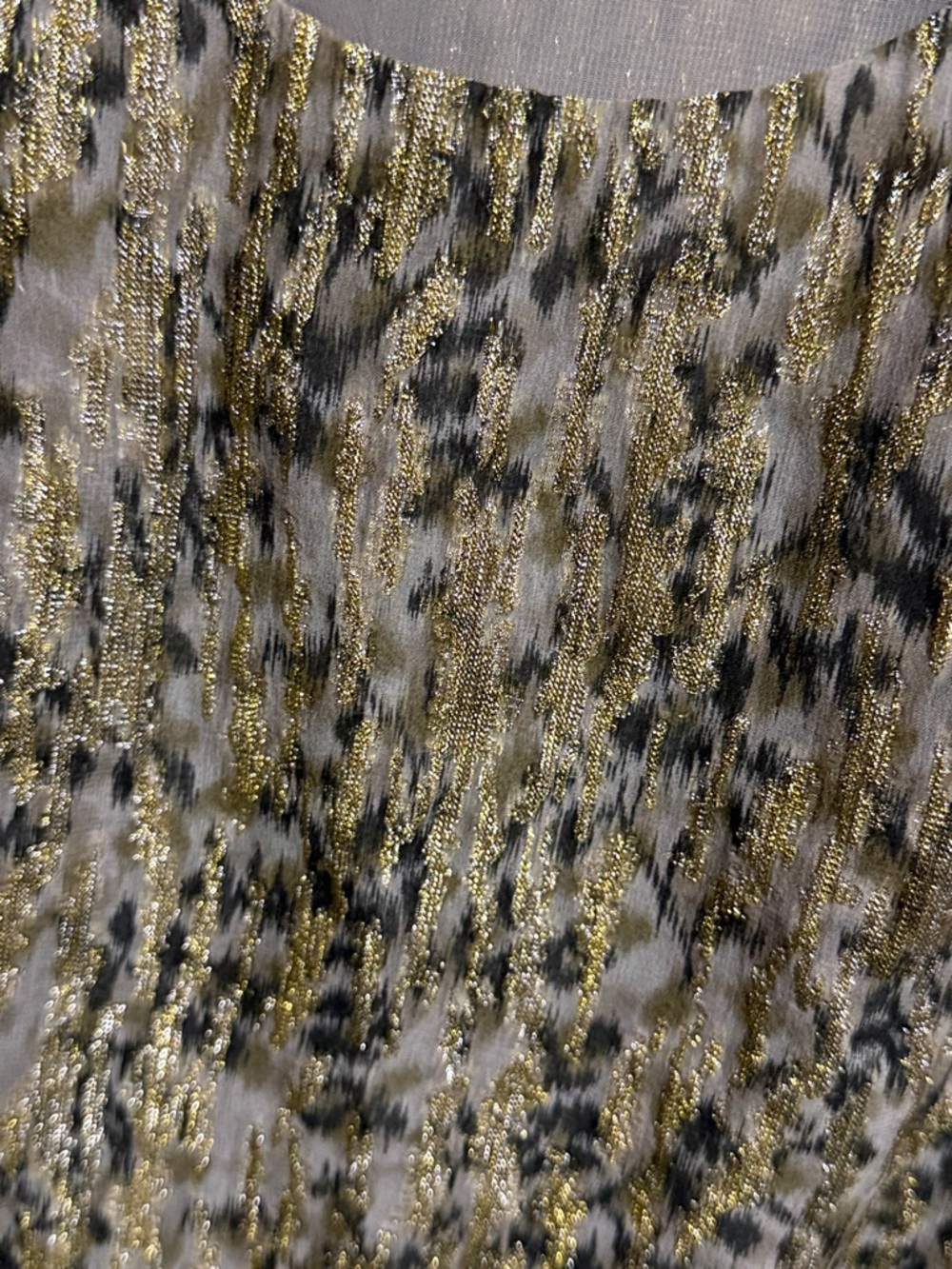 Broadway‎ & Broome Gold Metallic Abstract Animal Print Tank Top XS - Picture 3 of 5